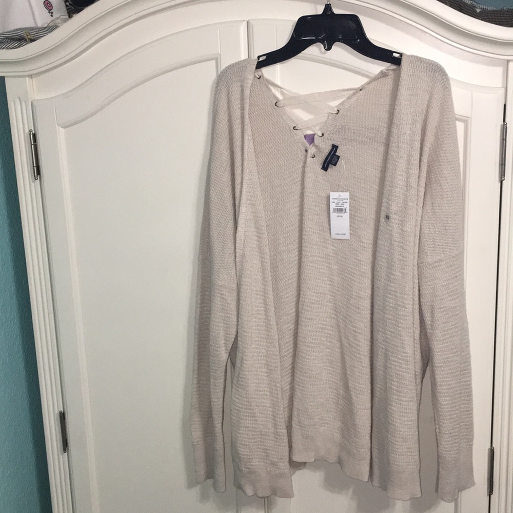 AEO Tan cardigan with tags